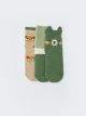 Patterned Baby Boy Towel Socket Socks 3-Pack