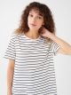 Crew Neck Striped Short Sleeve Women's T-Shirt