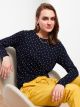 Crew Neck Polka Dot Long Sleeve Women's T-shirt