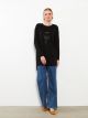 Crew Neck Printed Long Sleeve Women's T-shirt