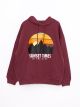 Hooded Printed Long Sleeve Women's Sweatshirt