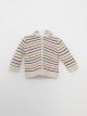 Hooded Long Sleeve Striped Baby Boy Knitwear Cardigan
