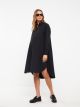 Plain Long Sleeve Maternity Shirt Dress