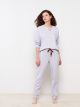 Crew Neck Printed Long Sleeve Women's Pajama Set
