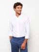 Slim Fit Long Sleeve Dobby Weave Men's Shirt