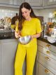 Petite Crew Neck Printed Short Sleeve Women's Pajamas Set