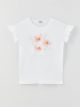 Crew Neck Sequins Embroidered Short Sleeve Girls T-Shirt