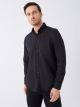 Slim Fit Long Sleeve Gabardine Men's Shirt