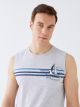 Crew Neck Printed Men's Sleeveless T-Shirt