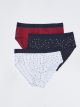Standard Pattern Flexible Fabric Men's Slip Boxer 3 Pieces