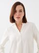 Turtleneck Straight Long Sleeve Women Blouse
