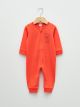 Crew Neck Long Sleeve Printed Cotton Baby Girl Rompers