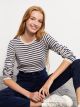 Crew Neck Striped Long Sleeve Women's T-shirt
