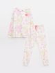 Hooded Batik Pattern Long Sleeve Girl's Sweatshirt and Sweatpants