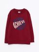Crew Neck Printed Long Sleeve Boy Sweatshirt