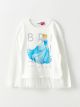 Crew Neck Disney Princess Printed Long Sleeve Girls T-Shirt