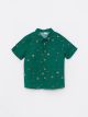 Short Sleeve Printed Poplin Baby Boy Shirt