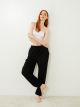 Elastic Waist Regular Cotton Women's Jogger Pajama Bottoms