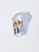 Frozen Patterned Girl Booties Socks 5-Pack