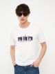 Crew Neck Short Sleeve Printed Combed Cotton Men's T-shirt