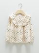 Crew Neck Long Sleeve Printed Baby Girl Shirt
