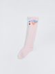 Patterned Girl Under Knee Socks 2 Pieces