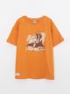 Crew Neck Printed Short Sleeve Cotton Boy T-shirt