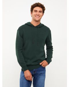 Hooded Long Sleeve Men's Tricot Sweater