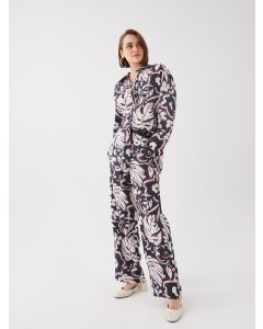 Elastic Waist Comfortable Pattern Patterned Women's Trousers