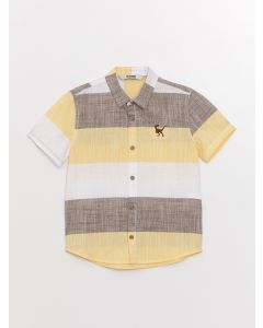 Color Block Short Sleeve Boy Shirt