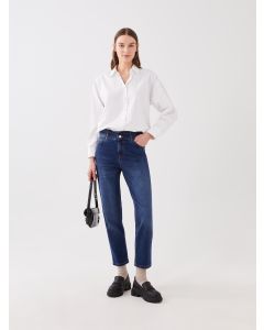 Elastic Waist Paperbag Women Jeans