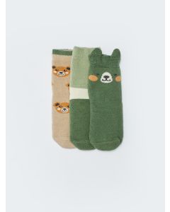 Patterned Baby Boy Towel Socket Socks 3-Pack