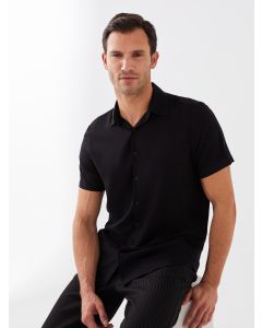 Regular Fit Short Sleeve Viscose Men's Shirt