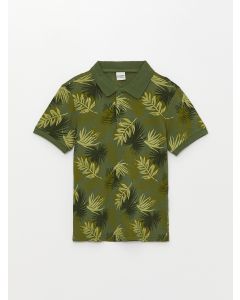 Polo Neck Printed Short Sleeve Boy T-Shirt