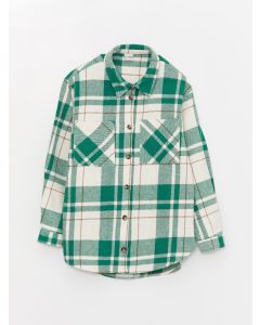 Plaid Long Sleeve Girl Shirt Jacket