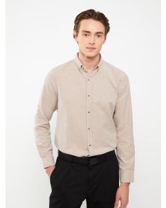 Slim Fit Long Sleeve Men's Shirt
