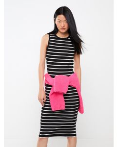 Crew Neck Striped Women's Dress