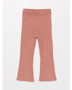 Soft Textured Baby Girl Knitwear Tights with Elastic Waist