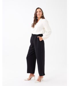 Women's Elastic Waist Regular Trousers