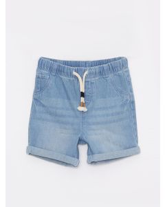 Basic Baby Boy Jean Shorts With Elastic Waist