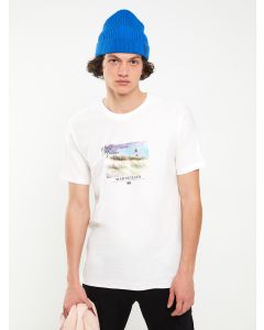 Crew Neck Short Sleeve Printed Men's T-shirt