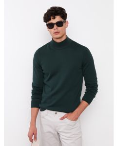 Turtleneck Long Sleeve Men's Tricot Sweater