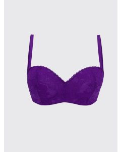 Non-wired Padded Lace Strapless Bra