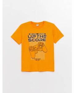 Crew Neck Printed Short Sleeve Boy T-Shirt