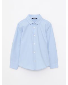 Basic Long Sleeve Poplin Boy Shirt