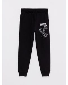 Elastic Waist Spiderman Printed Boy Jogger Sweatpants