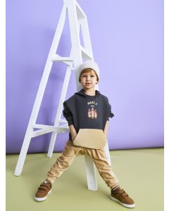 Hooded Long Sleeve Baby Boy Sweatshirt and Pants 2-Pack Set