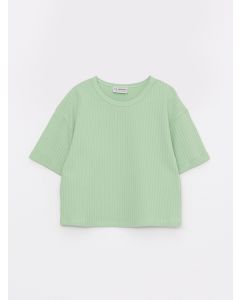Crew Neck Basic Short Sleeve Girls T-Shirt