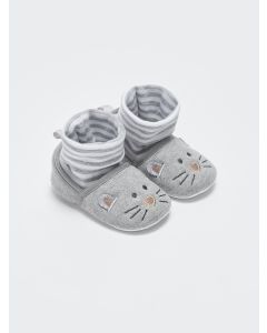 Baby Boy Pre-Toddler House Shoes with Embroidery Detailed Socks