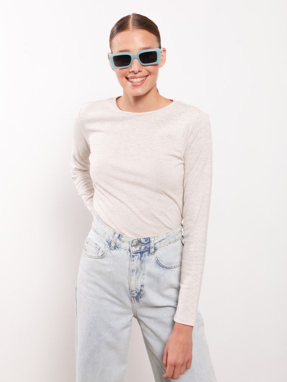 Crew Neck Regular Long Sleeve Women's T-shirt